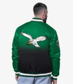 Starter Kelly Green Philadelphia Eagles Pass Rush Varsity Full-Snap Jacket