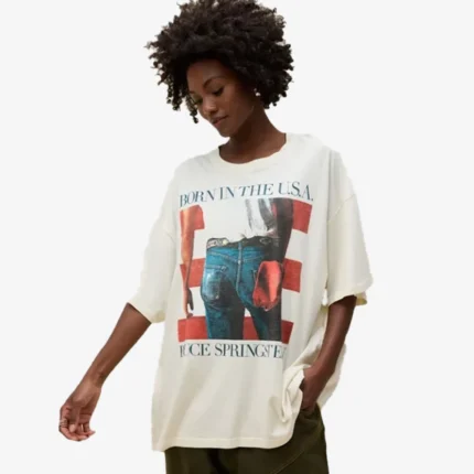 Taylor Swift Born In The Usa Graphics White T-Shirt
