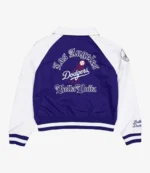 Bella Dona x Los Angeles Dodgers Raglan Satin Jacket For Unisex