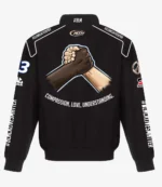Bubba Wallace JH Design Black #BlackLivesMatter Full-Snap Twill Uniform Jacket For Unisex