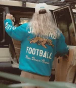 Duvin Design x Jacksonville Jaguars Blue Crewneck Fleece Sweatshirt Unisex