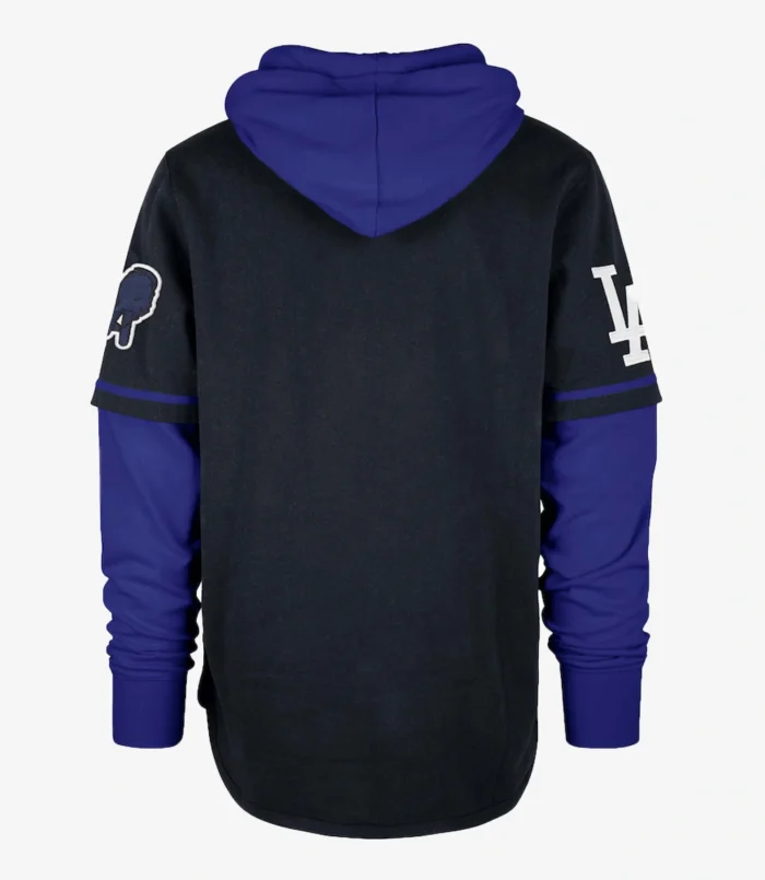 Los Angeles Dodgers '47 Navy City Connect Trifecta Shortstop Pullover Hoodie For Unisex