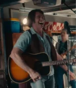 Mike Sardina Movie Song Sung Blue 2025 Hugh Jackman Brown Vest