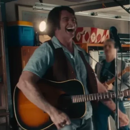 Mike Sardina Movie Song Sung Blue 2025 Hugh Jackman Brown Vest