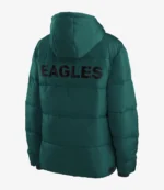 Philadelphia Eagles WEAR by Erin Andrews Midnight Green Puffer Full-Zip Hoodie Jacket For Unisex