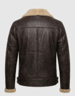 Men's Shearling Dark brown leather Jacket 3
