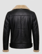 Men's Shearling Dark brown leather Jacket 4
