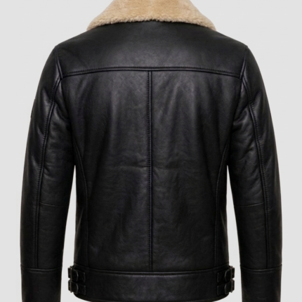 Men's Shearling Dark brown leather Jacket 4